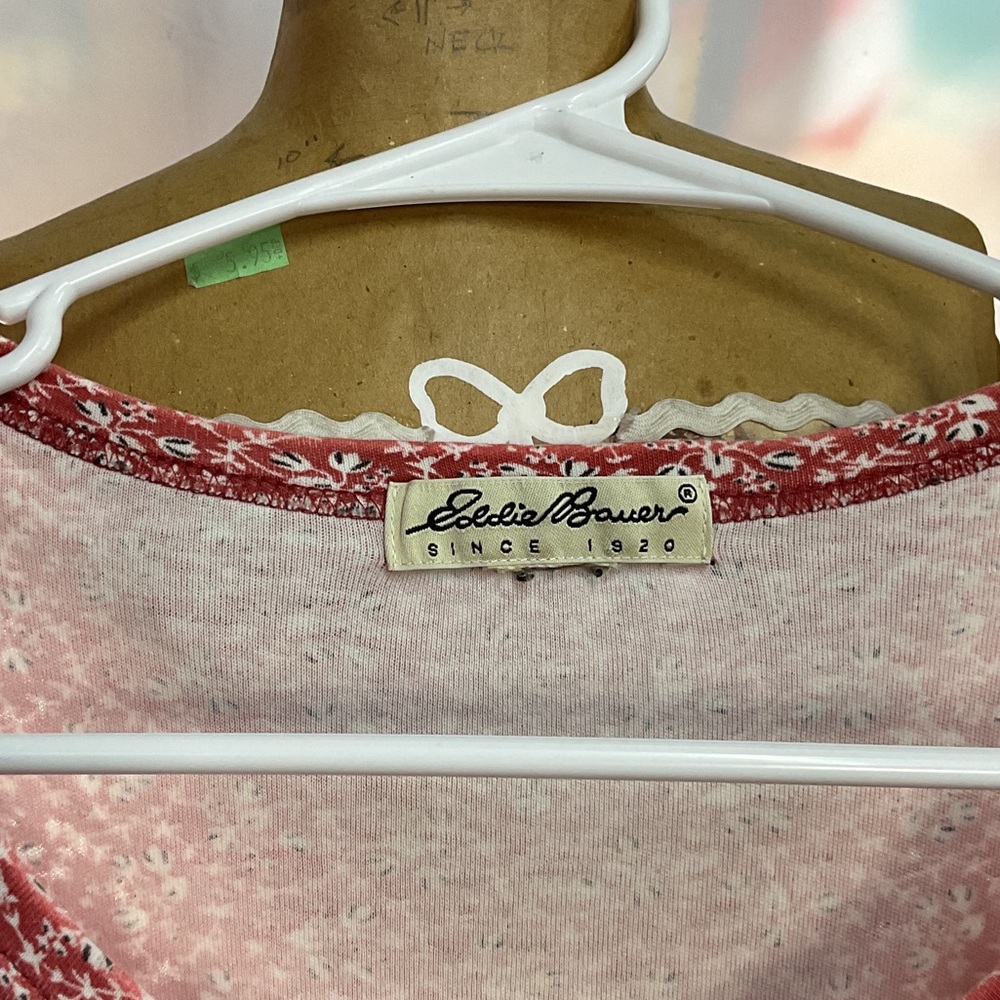Eddie Bauer Pink Patterned Top - image 2